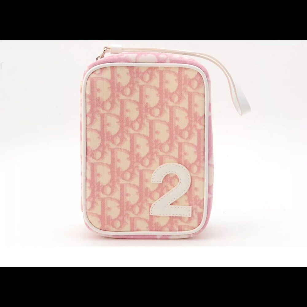 Christian Dior Authentic Trotter Pouch PVC Pink used but clean